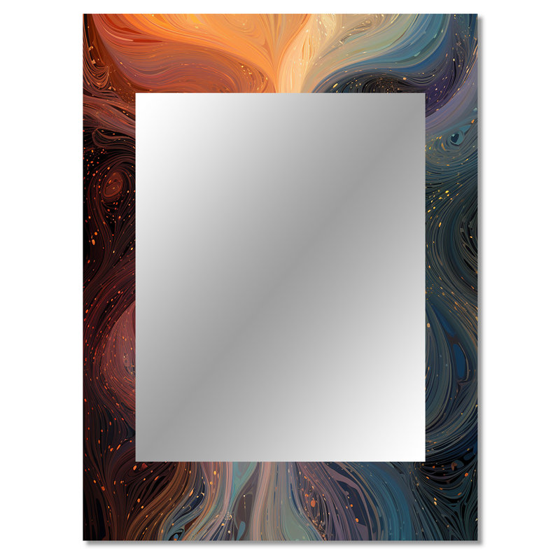 Encre à fusion de baisers romantiques III - miroir romantique Portrait unique, grand miroir mural traditionnel, impression sur métal