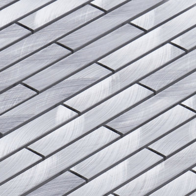 Alumimnum Metal Brickjoint Mosaic Sheet Tile By Modket