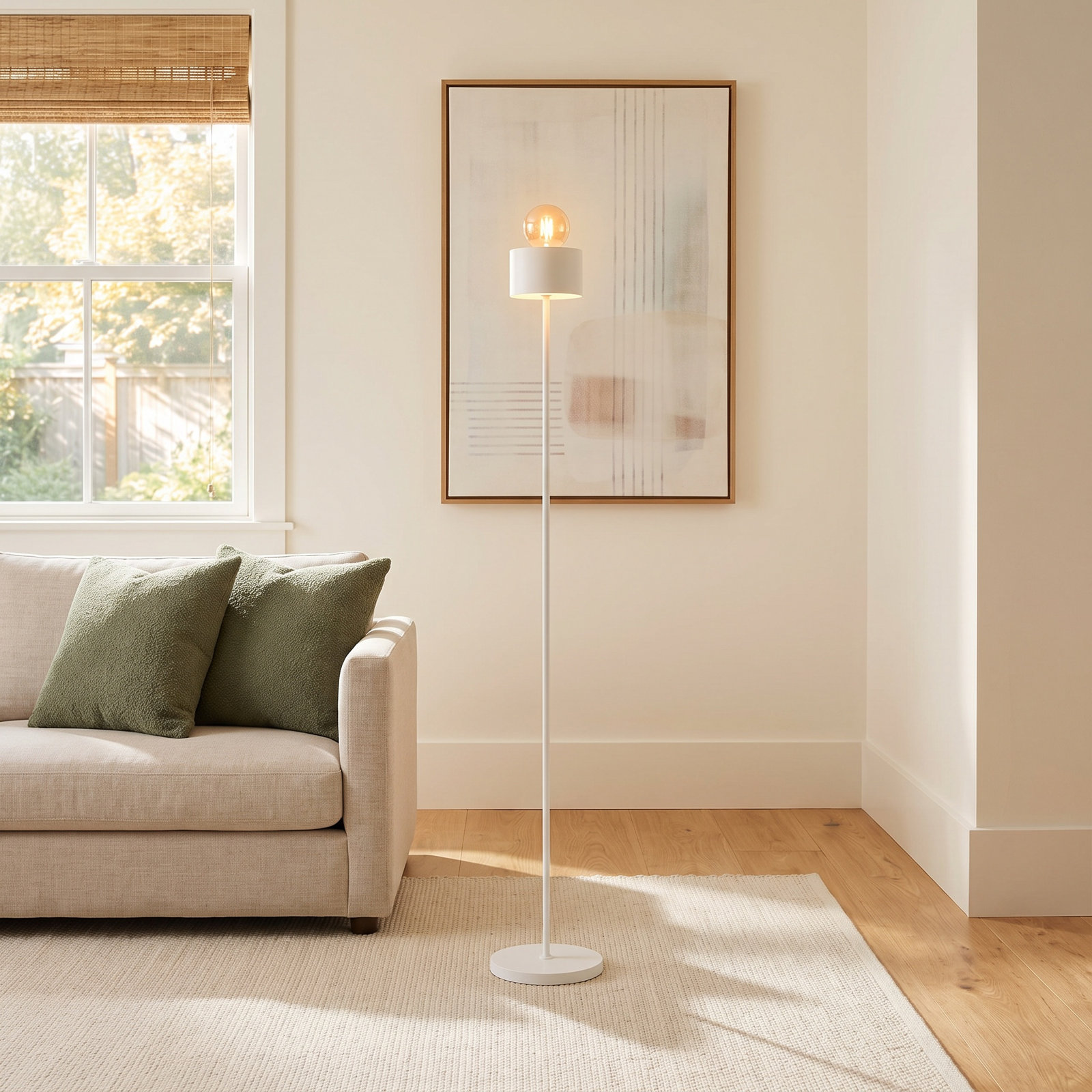 Farol 45" Floor Lamp, White