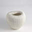 Baleen Cachepot-Ivory w/Brown Edges