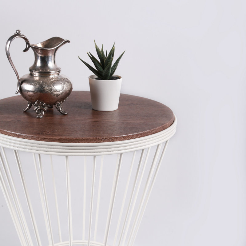 Solid Wood Top Nesting Tables End Table
