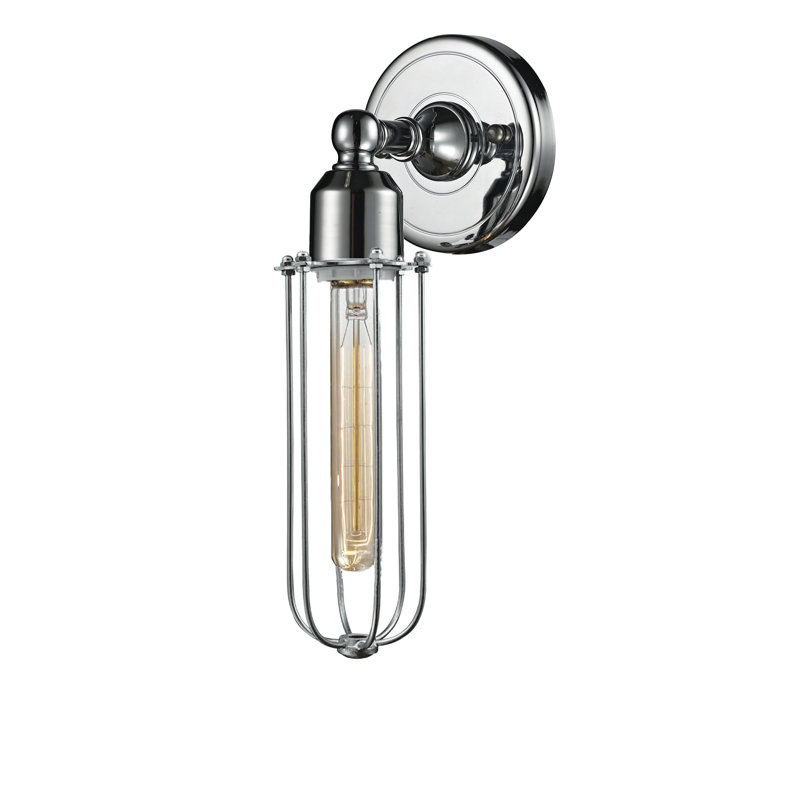 Deshields Armed Sconce, Polished Chrome, Polished Chrome