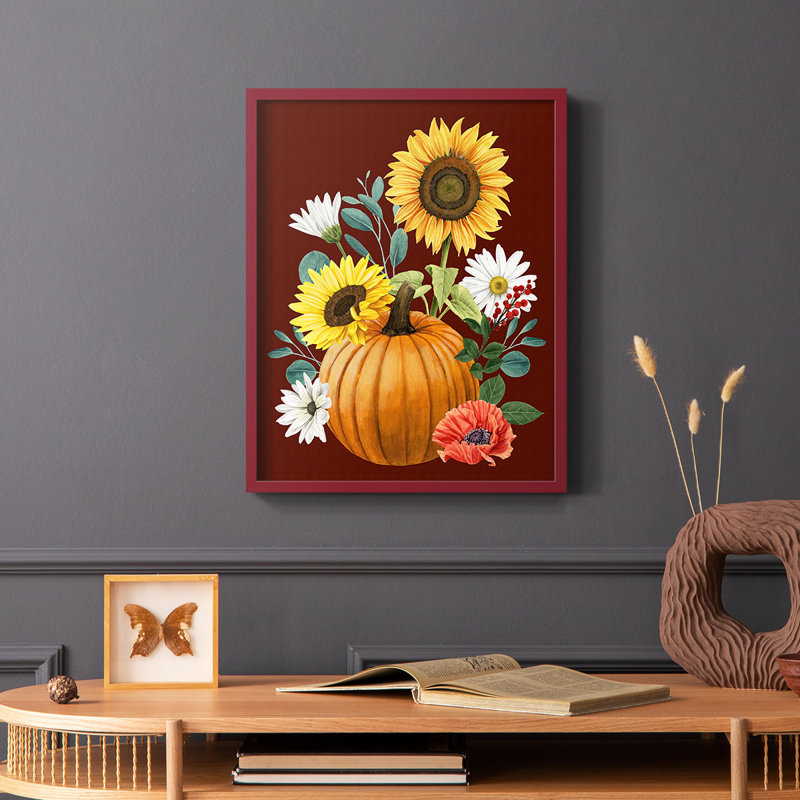 «Beautiful Fall I», reproduction encadrée - bois massif, H 10 po x l 8 po, Rouge