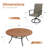 8-Person Round Patio Dining Set with 60" Round Dining Table and 8 Swivel PVC-coated polyester Chairs-1705255755