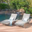 Chaise longue en osier Crete