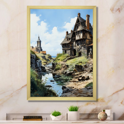 «French Coastal Village In Brittany III - France», reproduction d'art sur toile