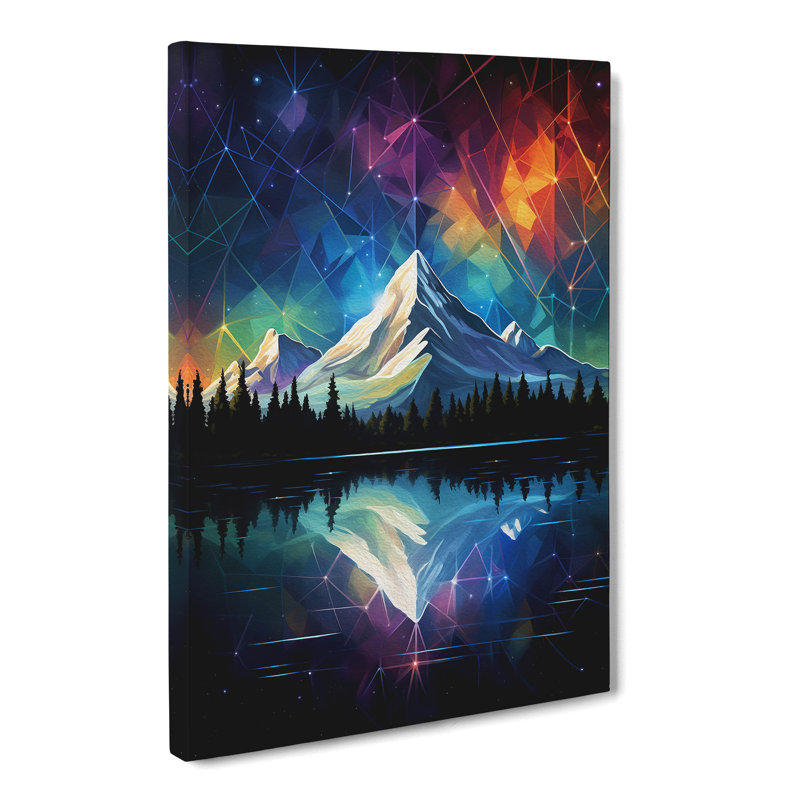 Aurora Borealis Geometric - Print, 50cm H x 35cm W x 3cm D
