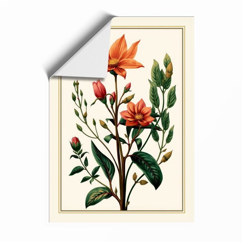 Flowering Study Botanical - Framed Print, Unframed, A2 - 59.4 x 42.0 cm