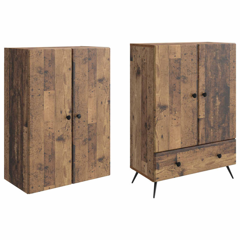 4 -Door 3 Storage Cabinet, Old Wood