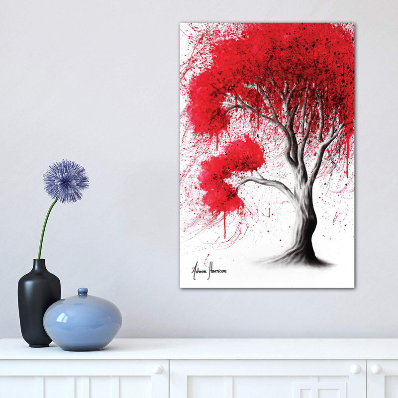 Scarlet Fall Tree by Ashvin Harrison - Wrapped Canvas Print, 30.48 cm H x 45.72 cm W