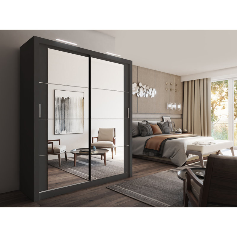 Tengan 2 Door Wardrobe, Black, Yes