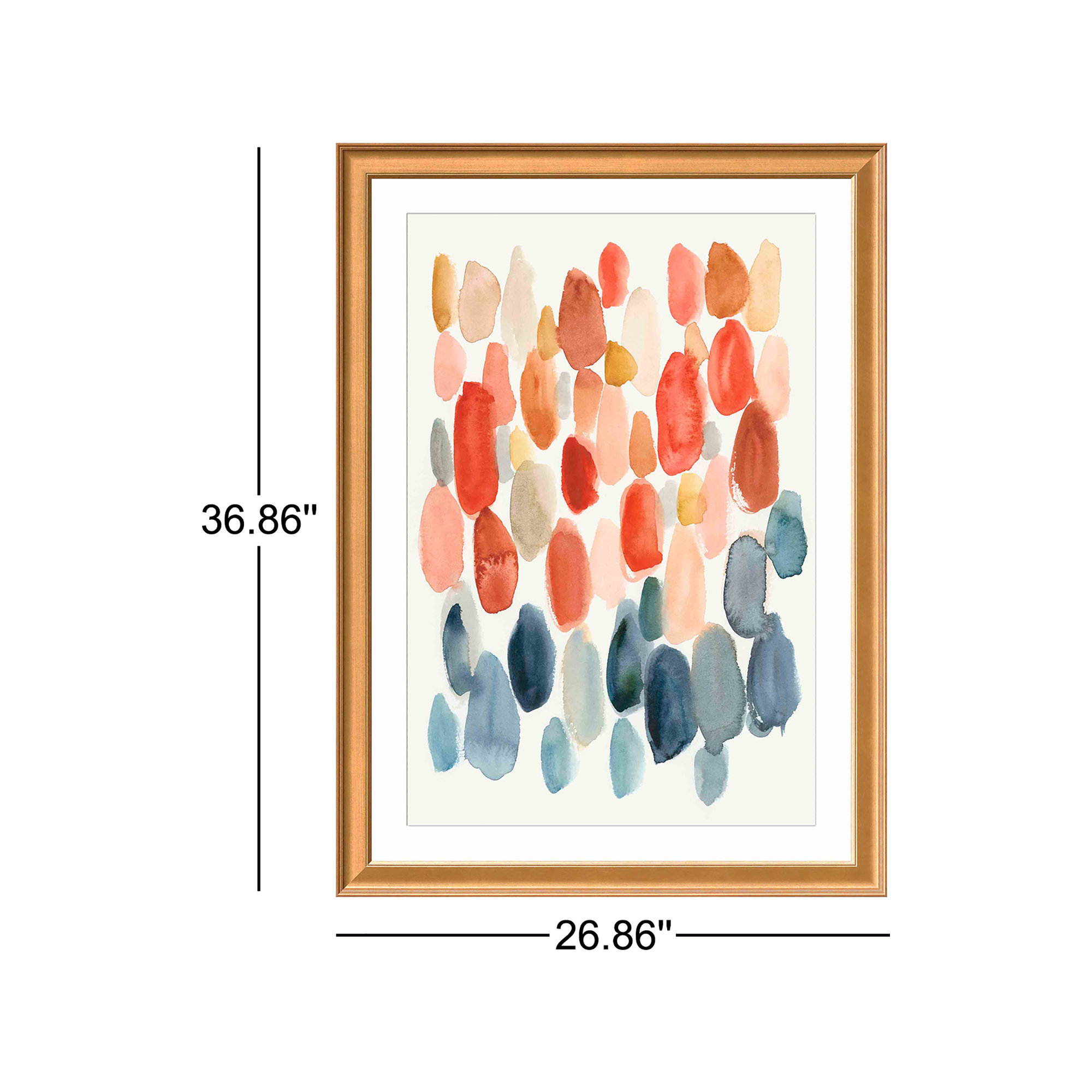 Citrus Season II by Chariklia Zarris, Antiqued Gold, 36.86" H x 26.86" W x 0.85" D