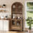 75" Tall Arched Kitchen Pantry Cabinet-1423843305