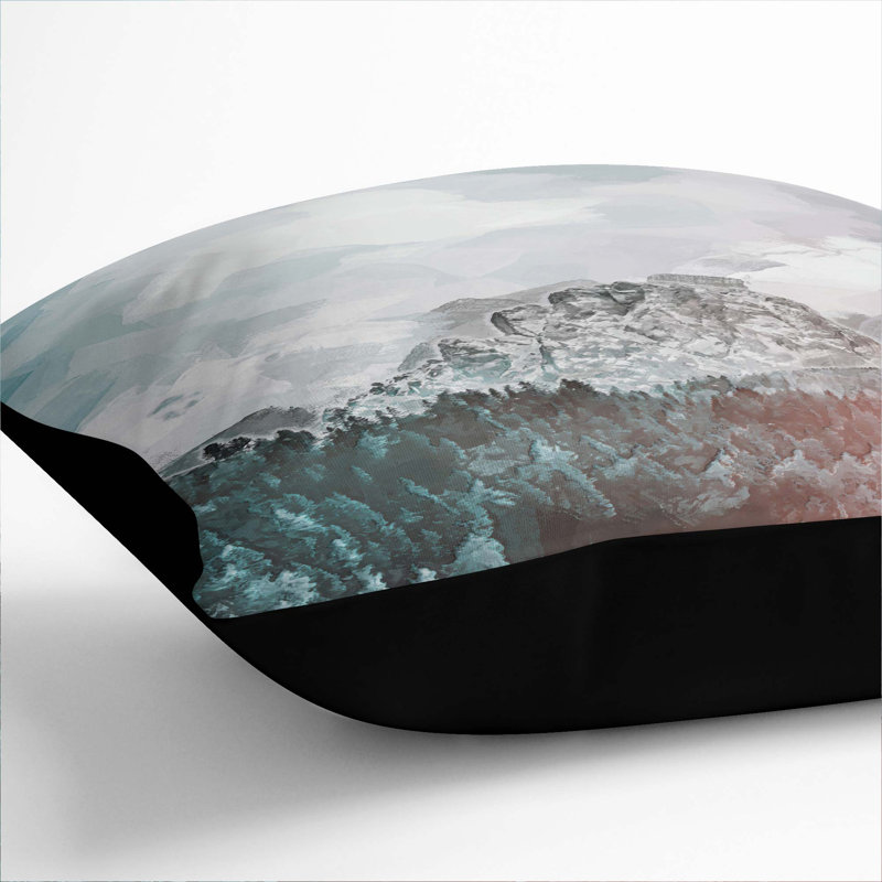 Square Throw Cushion, Black, 55cm H x 55cm W x 20cm D