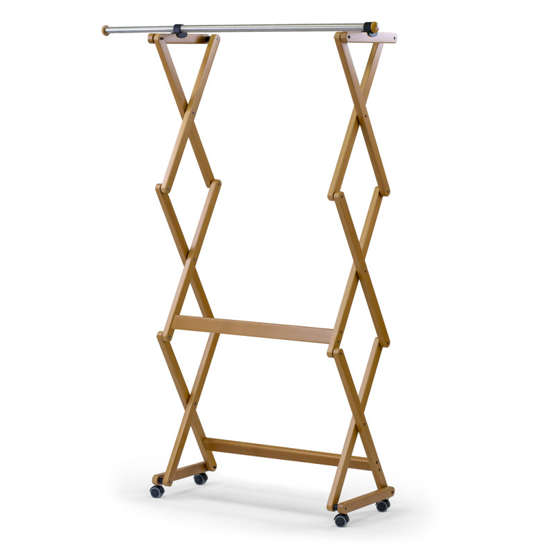 651 Felix Cherry Closable and Extendable Coat Rack, Cherry