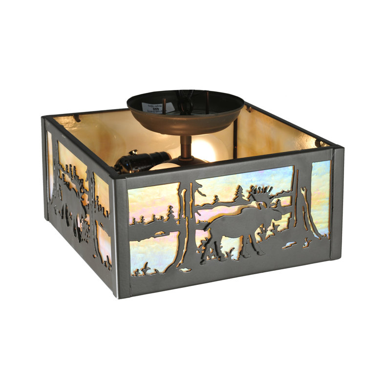 Rustic Lodge 2 - Light Semi Flush Mount