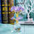 Purple crystal rose figurine