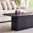 Wooden Rectangular Coffee Table with Solid Base-800982399