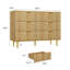 Commode cannelée 39 tiroirs avec poignées en métal 39,4 po-647145658