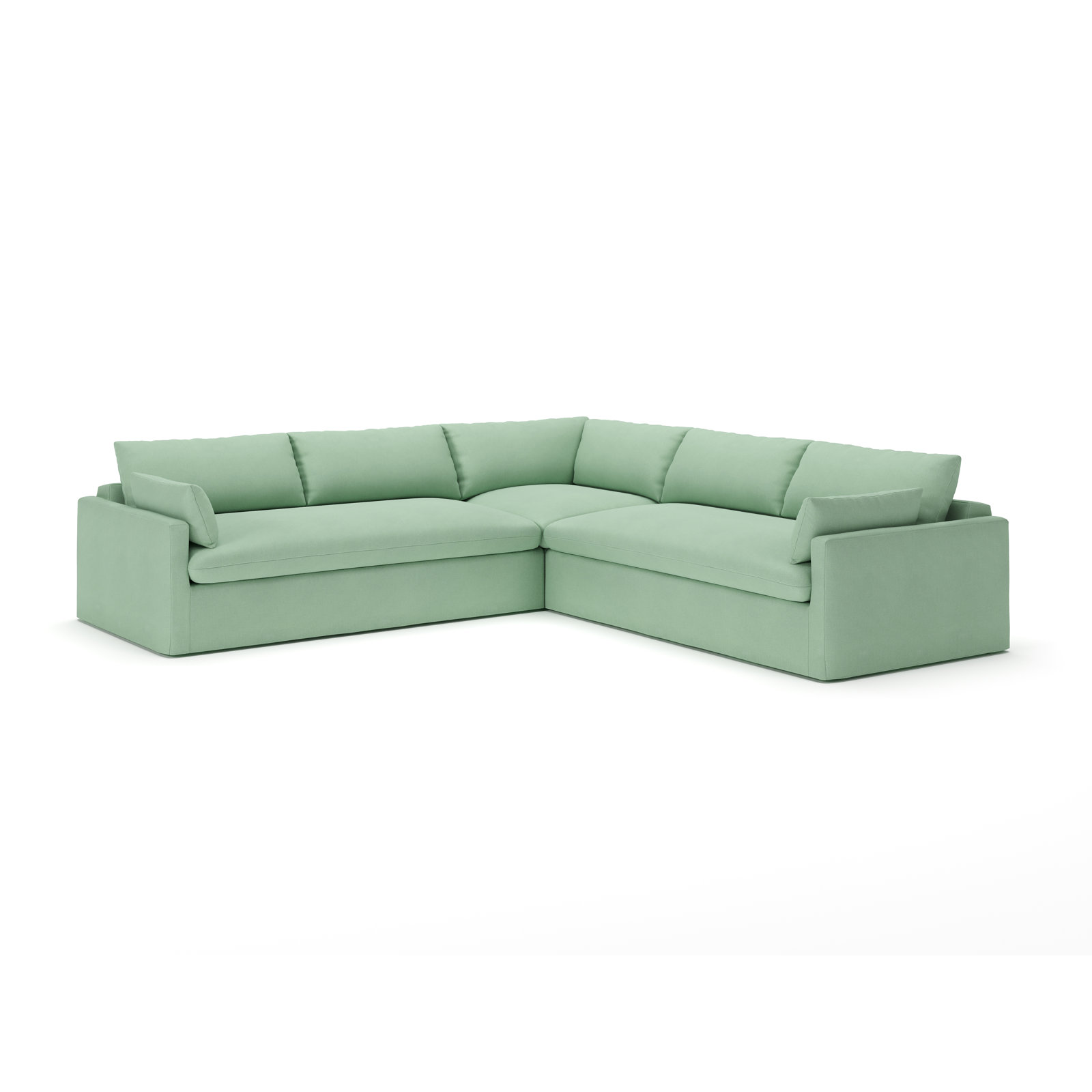 Luna L-Sectional, Bayou Spray Canvas