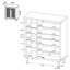 Armoire de rangement pour chaussures 2 portes Teller Chêne naturel
