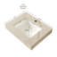 Comptoir en pierre frittée Topcraft 24 po couleur crème veinée or avec évier encastré en céramique