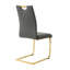 Chaise de salon en charbon de bois (2). Or - pieds en métal. Ergonomique pour améliorer la posture. Siège éponge épais. Imperméable, élégant et moderne de 2. Cadre. Stress. Style sophistiqué-2132162051-2132162053-2132162055