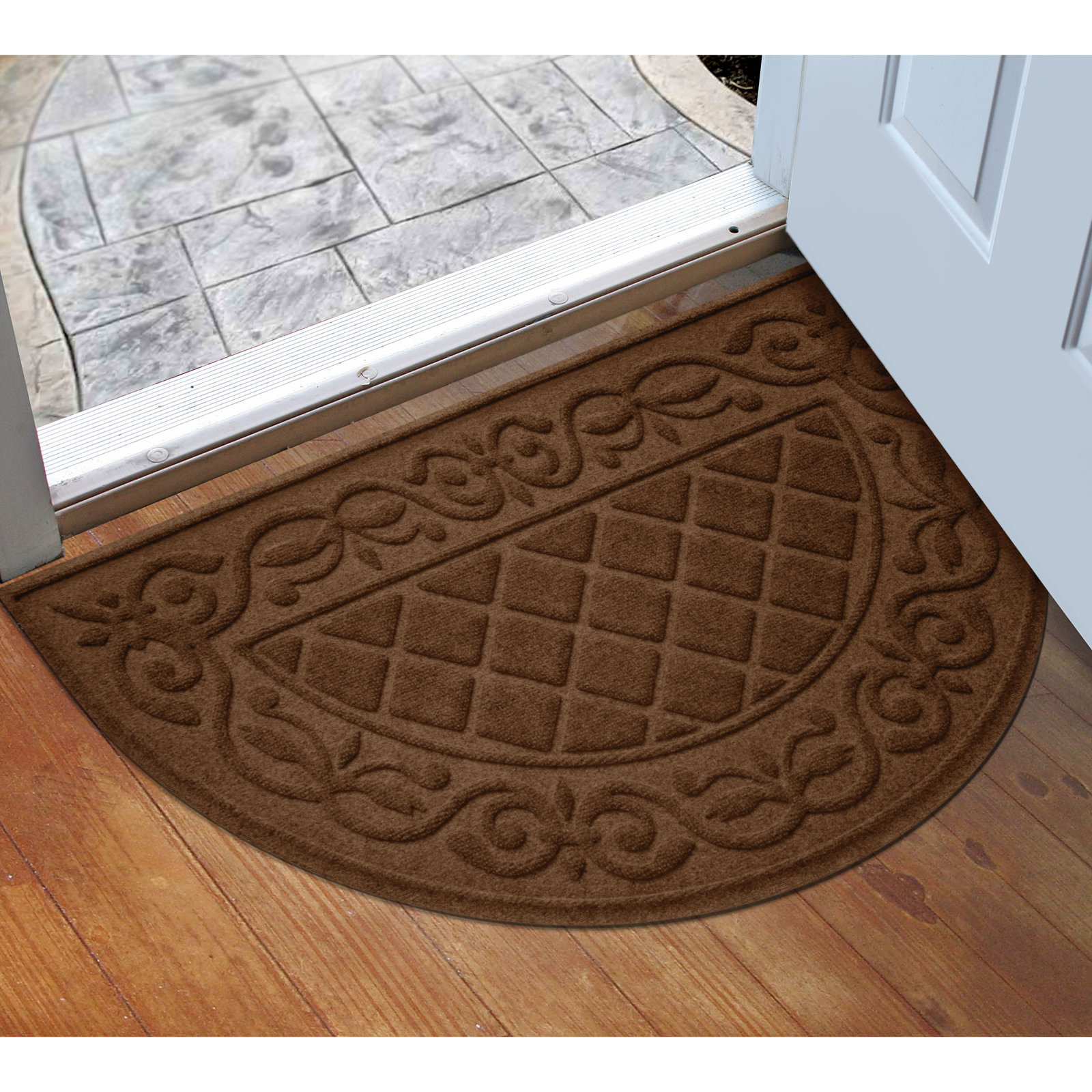 WaterHog Tristan 24 in. x 39 in. Indoor Outdoor Door Mat, Dark Brown