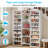 14-Tier Shoe Rack, White Shoe Storage Cabinet with 22 Open Cubbies, 46 Pairs Wide Entryway Shelf for Shoes-2114882952