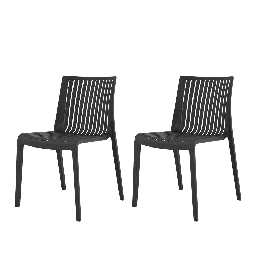 Mitchal Stacking Patio Dining Side Chair (Set of 2) Arlmont & Co. Frame 