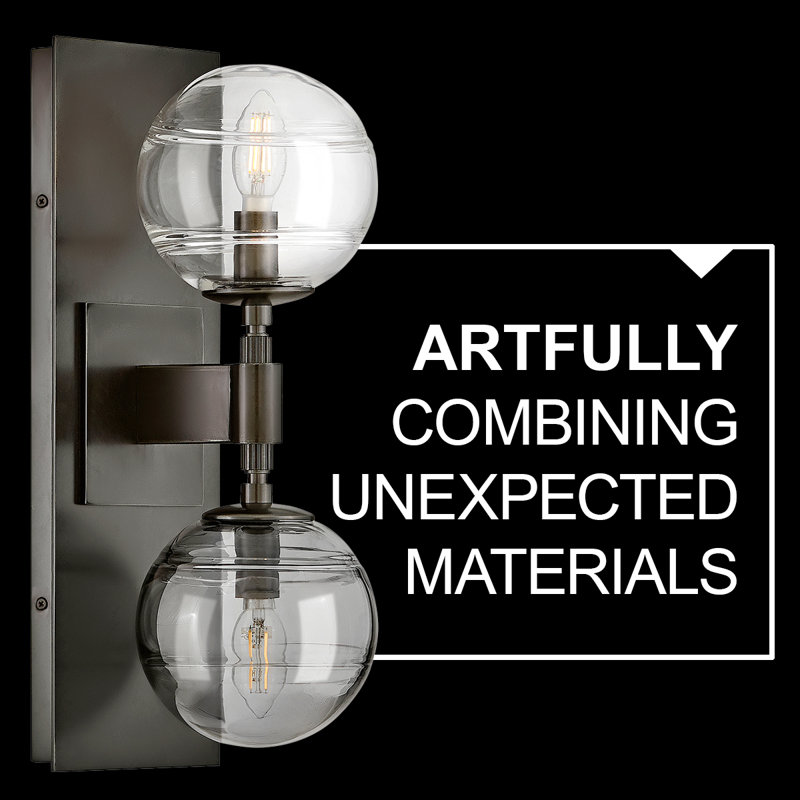 Oberon Steel Armed Sconce, Black Oxide