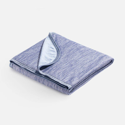 Cooling Blanket All Seasons for Hot Sleepers Lightweight Sofa Blanket, Twin Size, Blue