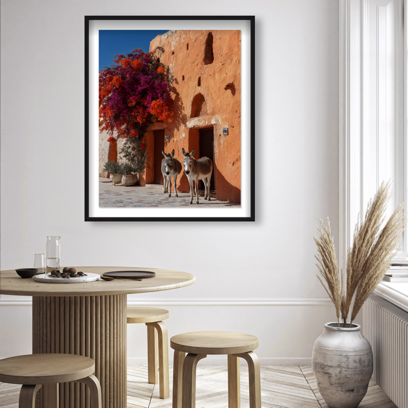 Morning Wait Shadowbox Animals Print by Oliver Gal, Black Frame, 16 x 20, 37.5"H x 46.5"W, Black Shadowbox