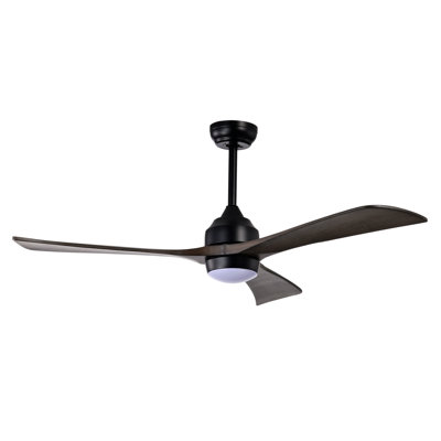 Ventilateur de plafond 52 po avec lumières télécommandées, ventilateurs de plafond silencieux à 3 pales à moteur à 6 vitesses, ventilateur de plafond réversible, pour salon de patio, chambre à coucher, bureau, intérieur