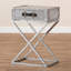 48cm W Metal Bedside Table