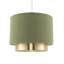20cm H Fabric Drum Lamp Shade ( No Direct Attachment Method ) in Green