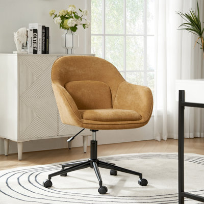 Leoh 37.5"Tall Modern Office Chair Curved Backrest with Height Adjustable and Metal Base
