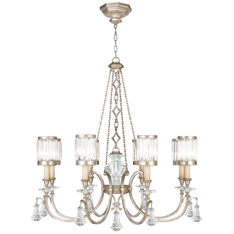 Eaton Place 8 - Light Cylinder Chandelier, Silver