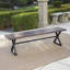 Banc de salle à manger d'extérieur en aluminium avec structure en acier, brun / noir