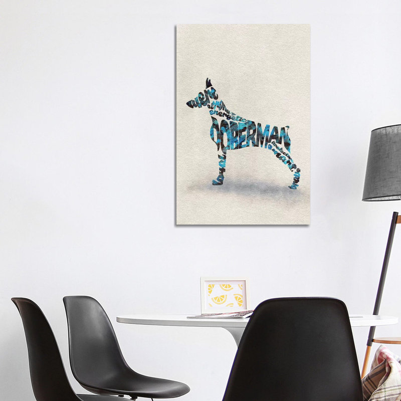 Doberman by Ayse Deniz Akerman - Wrapped Canvas Print, 101.6 cm H x 66.04 cm W x 3.175 cm D