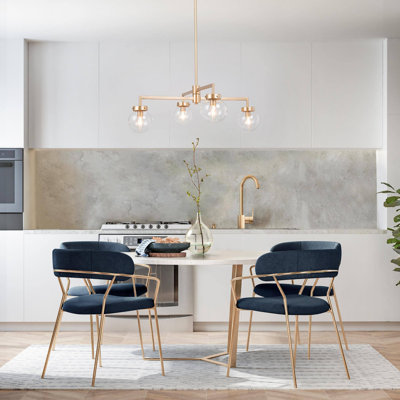 4-Light Modern Linear Sputnik Pendant