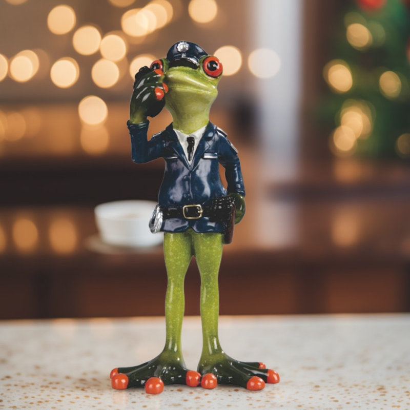 6.75"H Policefrog Figurine