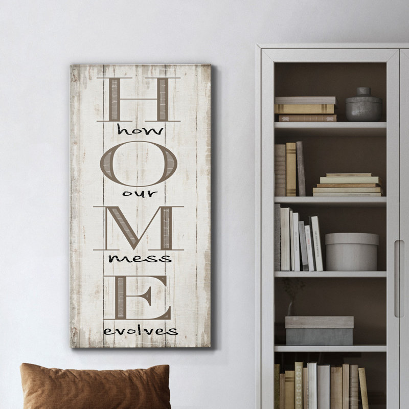 " Home ", 24" H x 12" W x 1" D