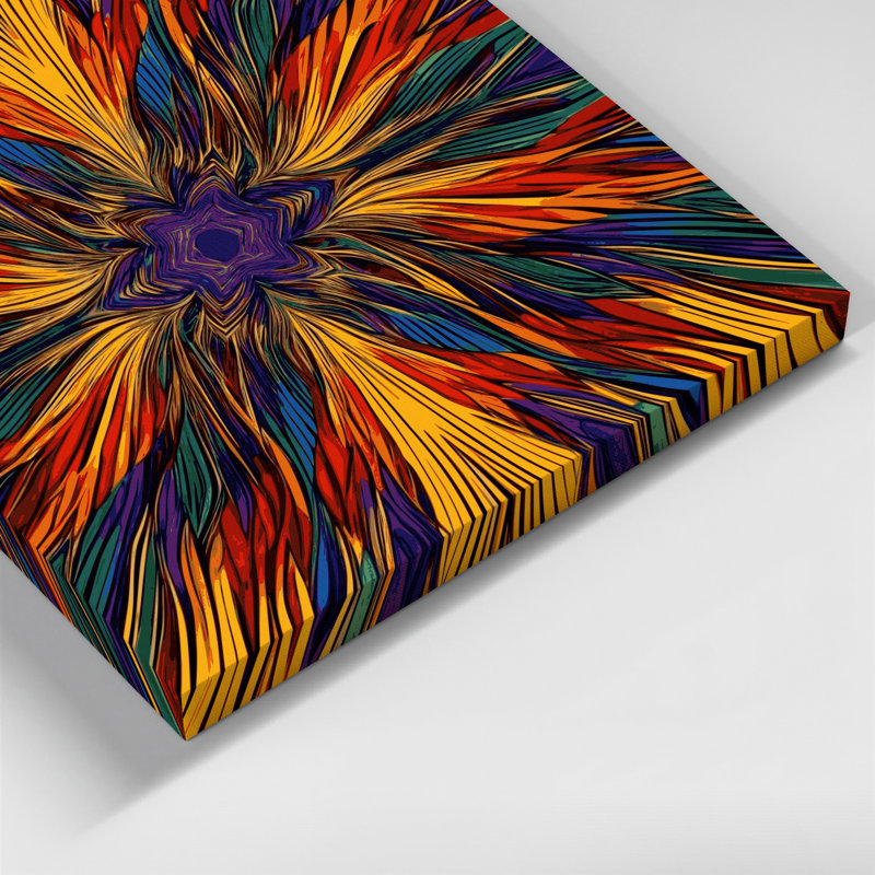 Art sur toile mauve Op Art 43, H 11 po x l 14 po