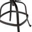 Tabouret de bar extérieur pivotant en aluminium coulé avec accoudoirs à volutes, l 21,6 po x P 25,5 po x P 48,81 po