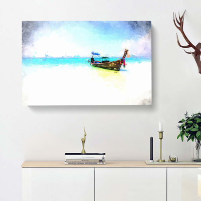 Long-Tail Boat In Thailand - Wrapped Canvas