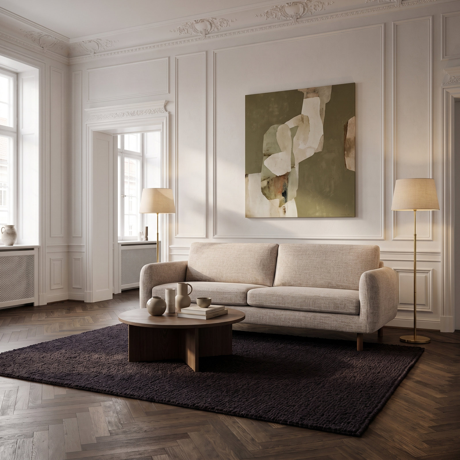 Leno 86" Velvet Sofa, Taupe Performance Chenille