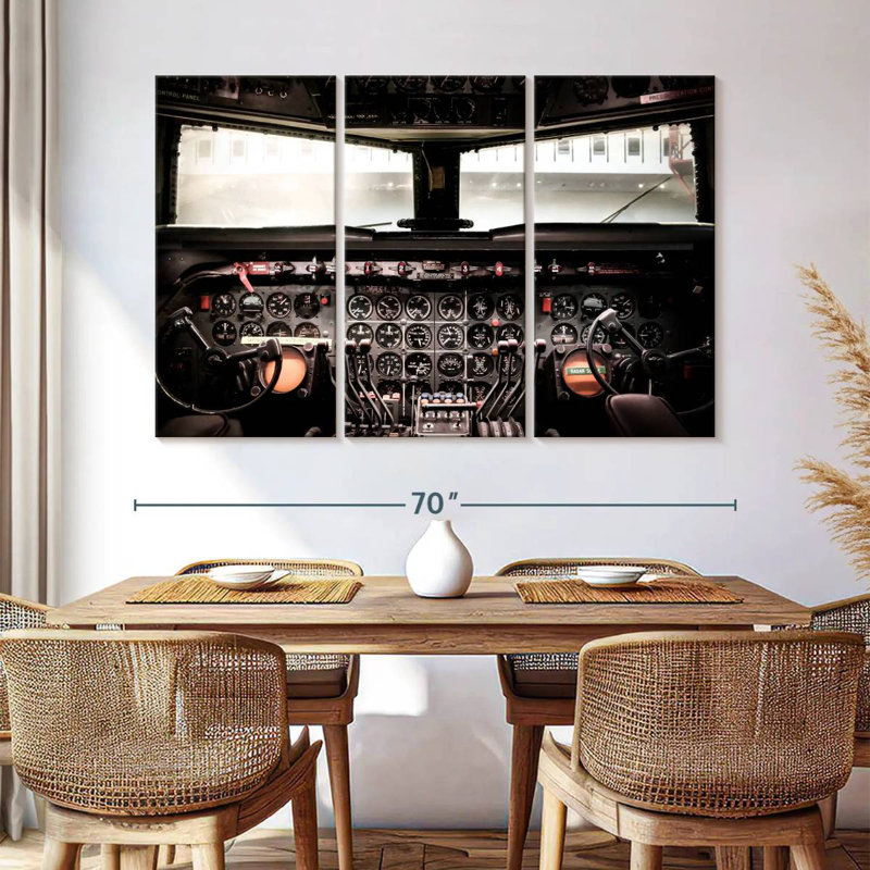 Cockpit d'avion Mehar Vintage, H 20 po x l 33 po