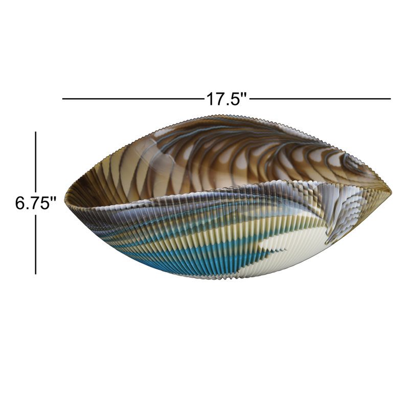 Murano Glass Asymmetrical Shell Vessel Bathroom Sink