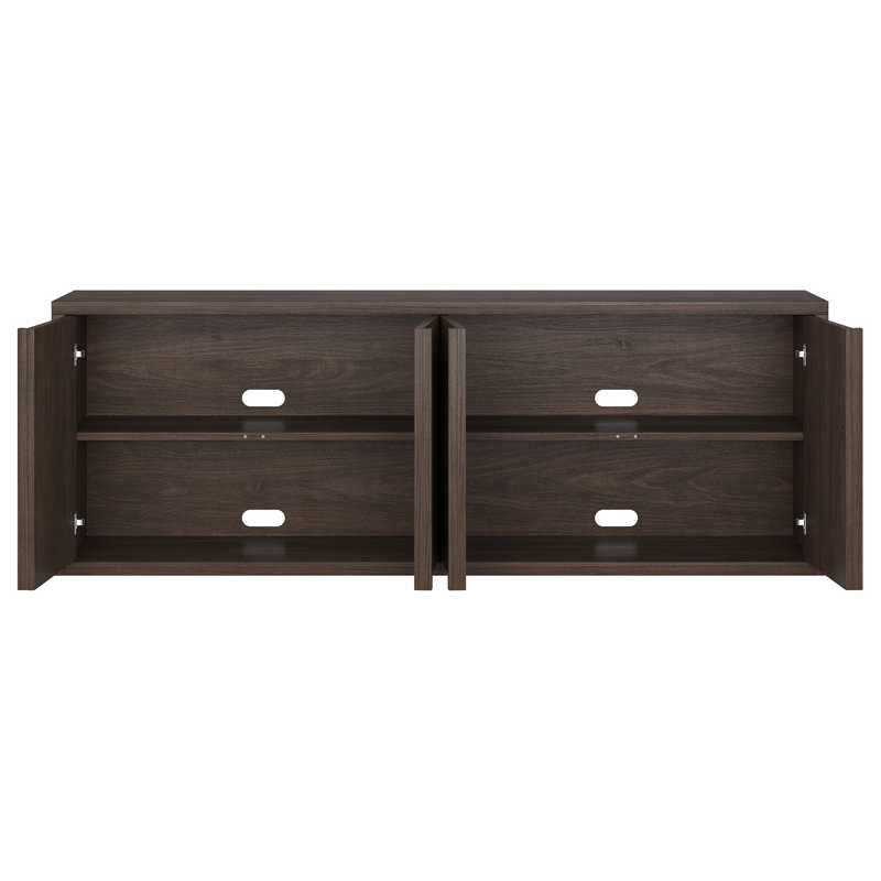 Savin Rectangular TV Stand for TV's up to 75", Alder Brown
